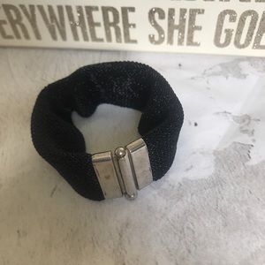 Adami and Martucci Black Shimmer Mesh Cuff